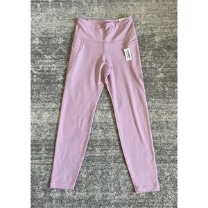 Old Navy M Leggings Athletic Pink Stretch High Rise Ankle Powersoft P6